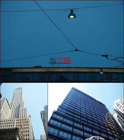 Breaking the Bank Some of the world’s biggest international banks have encountered difficulties due to the current economic climate, including UBS (top), Morgan Stanley (above right) and Citigroup (above left), with foreign governments being the largest investors