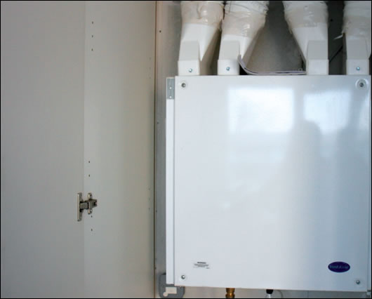 Five Vent-Axia HR800 HRV units service the buildings Five Vent-Axia HR800 HRV units service the buildings
